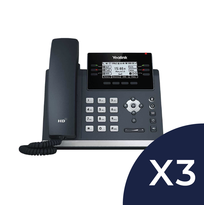 Téléphone IP – Yealink T42U (Pack de 3)